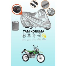 Dokaca Gri Arka Çanta Uyumlu Kawasaki Klx 150 L Uyumlu Motor Brandası, Koruyucu Örtü