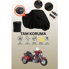 Dokaca Siyah Arka Çanta Uyumlu Harley-Davidson Tri Glide Ultra Flhtcutg Uyumlu Motor Brandası Koruyucu Örtü