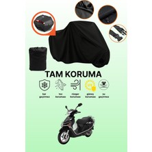 Dokaca Siyah Arka Çanta Uyumlu Kuba Matrix 125 Uyumlu Motosiklet Brandası, Koruyucu Örtü