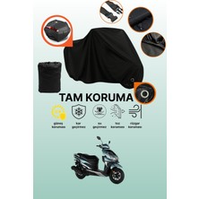 Dokaca Siyah Kilit ve Arka Çanta Uyumlu Rks Vrs 125 Uyumlu Motosiklet Brandası, Koruyucu Örtü