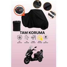 Dokaca Siyah Arka Çanta Uyumlu Sym Joyride Evo 200I Uyumlu Motosiklet Brandası, Koruyucu Örtü