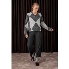 Fitilli Triko Pantolon Antrasit