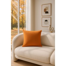 Premier Home Düz Duck Kırlent Kılıfı Turuncu V1 45X50