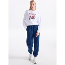 Guess Jeans Lacivert Kadın Regular Fit Eşofman Altı