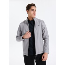 Reebok Cn 10901 Bast Softshell Gri Regular Fit Düz Erkek Zip Ceket