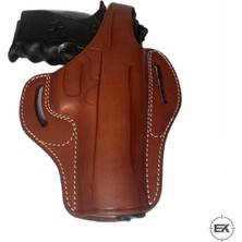 Erolav Beretta F92 ve Yavuz 16 Uyumlu Taba Deri Tam Kelebek Silah Kılıfı