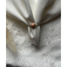 Pel Design Güneş Taşı Ayarlanabilir Gümüş Renk Tel Yüzük