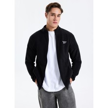 Reebok Cn 10904 Pıer Polar Fz Siyah Regular Fit Düz Erkek Zip Ceket