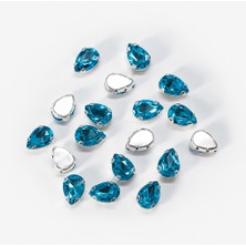 Prestij Boncuk Turkuaz Damla Dikme Taş 10 x 14 mm 100 Adet