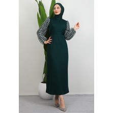 Kol Desen Eva Elbise Zümrüt