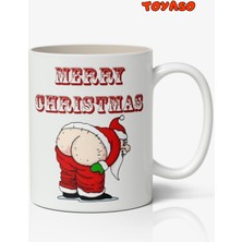 Toyaso Noel Yılbaşı Dirty Merry Christmas Temalı Beyaz Kupa Bardak Sevgiliye Arkadaşa Hediye