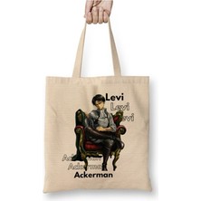 Toyaso Levi Ackerman Attack On Titan Bez Çanta Uzun Saplı Alışveriş Çantası Plaj Çantası