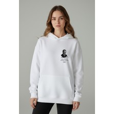 Windy Island Unisex Oversize % 100 Pamuk Içi Polarlı Yumuşak Dokulu" Atatürk'ü Anma Temalı" Kapüşonlu Sweatshirt