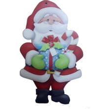 Hayaller Dükkanı Ahşap Yılbaşı Noel Baba Büyük Ağaç Süsü (20X12CM)