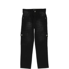 Modanino Erkek Çocuk Kargo Cepli Esnek Belli Likralı Jean Pantolon 13-17 Yaş 12364