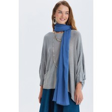 Clandestino Ince Dökümlü Bambu Şal Mavi Mavi