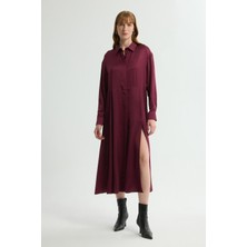 Love My Body Yırtmaç Detaylı Elbise Murdum 124L9663000