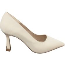Ventes 8357707Z Baskılı 8 cm Kadeh Topuk Günlük Şık Kadın Stiletto Ayakkabı