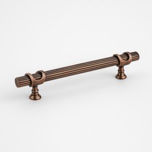 Badem10 Arsin Çizgili 192 mm Soft Antik Bakır Metal Mobilya Çekmece Dolap Kapak Kulpu Dayanıklı Kulpları