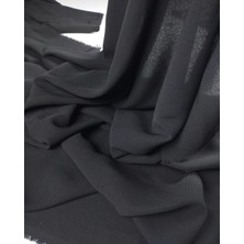 Kumaş Parça Siyah Renkte Krep Kumaş (En 140 cm x Boy 120 Cm)