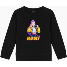 Blitz İstanbul Kpop Demon Hunters Hunterix Iblis Avcıları Rumi Tasarım Baskılı 3 Iplik Sweatshirt