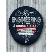 Mühendis Oval Bilek Destekli Mouse Pad