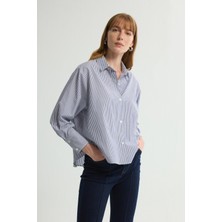 Love My Body Çizgili Gömlek C.lacivert 130L9723000