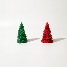 Tuffy Design Dekoratif Mum Yılbaşı Çam Ağacı 2'li Set