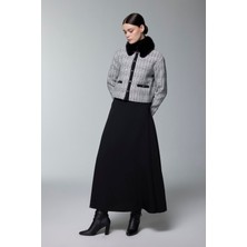 Zühre Kürk Yaka Düğme Detaylı  Ikili Takım