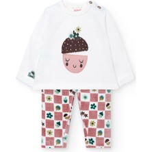 Boboli Kız Bebek Çiçek Meyve Baskılı Takım