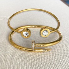 Necati Gün Çivi Taşlı Ikili Çelik Kelepçe