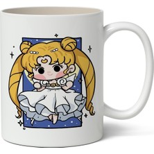 Toyaso Kişiye Özel Anime Sailor Moon Avatar Usagi Tsukino Baskılı Beyaz Kupa Bardak