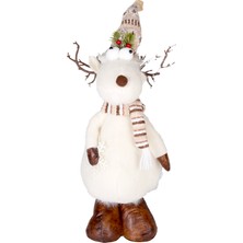 Herdekora Yılbaşı Süsü, Geyik Figürü, Beyaz - 22X68 cm