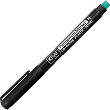 Kraf 260 Asetat Kalemi, Standart Uç (M), Hızlı Kurur, Siyah