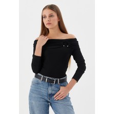 Shopping Shop Madonna Yaka Bluz Sıyah