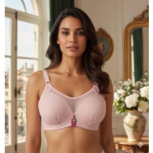 Luneria Balensiz Tül Detaylı Sabit Askılı Düz Şeritli Kadın Sütyen