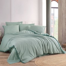 Hobby Private Çift Kişilik Nevresim Takımı Ipliği Boyalı Mint