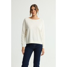 Love My Body Inci Detaylı Triko Kazak Kemik 139L9625000