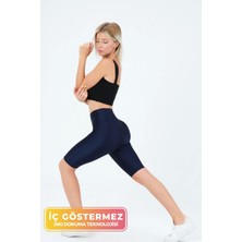 Enenstyle Fashıon Boutıque Yeni Sezon Özel Üretim Toparlayıcı Yüksek Bel Parlak Kumaş Iç Göstermeyen Dizüstü Spor Tayt