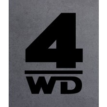 Sticker Dizayn 4WD Sticker - 4x4 Offroad Sticker - Araba Oto Araç Karavan Etiket 02173