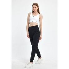 Cervus Eşofman Yüksek Bel Lastikli Paça Eşofman Altı