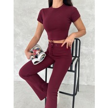 Kadın Günlük Yada Spor Takım /üst Kısa Kol Bady Alt Ispanyol Pantolon