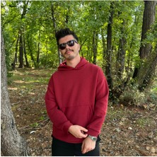 My Butik Erkek 3 Iplik Basic Oversize Kanguru Cepli Kapüşonlu Sweatshirt