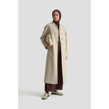 Armine Kaşe Manto 25K8603 Ekru