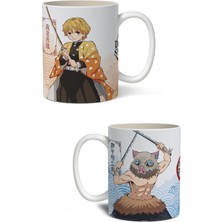 Toyaso Demon Slayer Iblis Keser Komple Baskılı Anime Beyaz Kupa Bardak