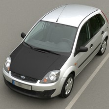 Ford Fiesta 2002–2008 Tam Kaput Maskesi – Düz Siyah Suni Deri, Şık ve Koruyucu Tasarım