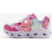Skechers Heart Lights - Lovin Reflection Küçük Kız Çocuk Pembe Işıklı Spor Ayakkabı 302693N Pktq
