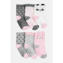 Carter's Kız Çocuk Desenli 6lı Çorap