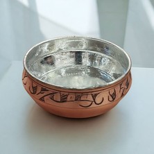 Bakır Center Bakır Çerezlik & Bakır Kahvaltılık Oyma Işçilikli 10 cm Bakır Çerezlik , Bakır Sosluk , Bakır Tabak