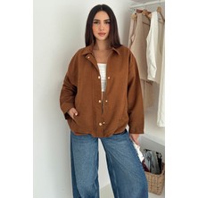 Noa Noa Kadın Fermuarlı Altın Düğmeli Mont– Structured Style